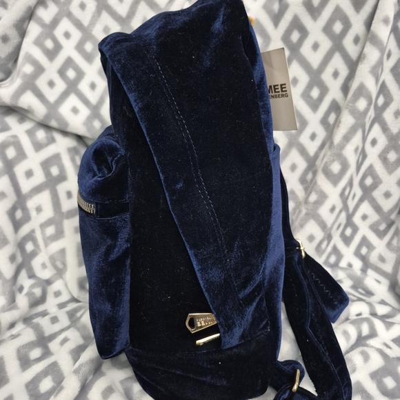Aimee Kestenberg Deep Blue Velvet Backpack - Picture 6 of 16